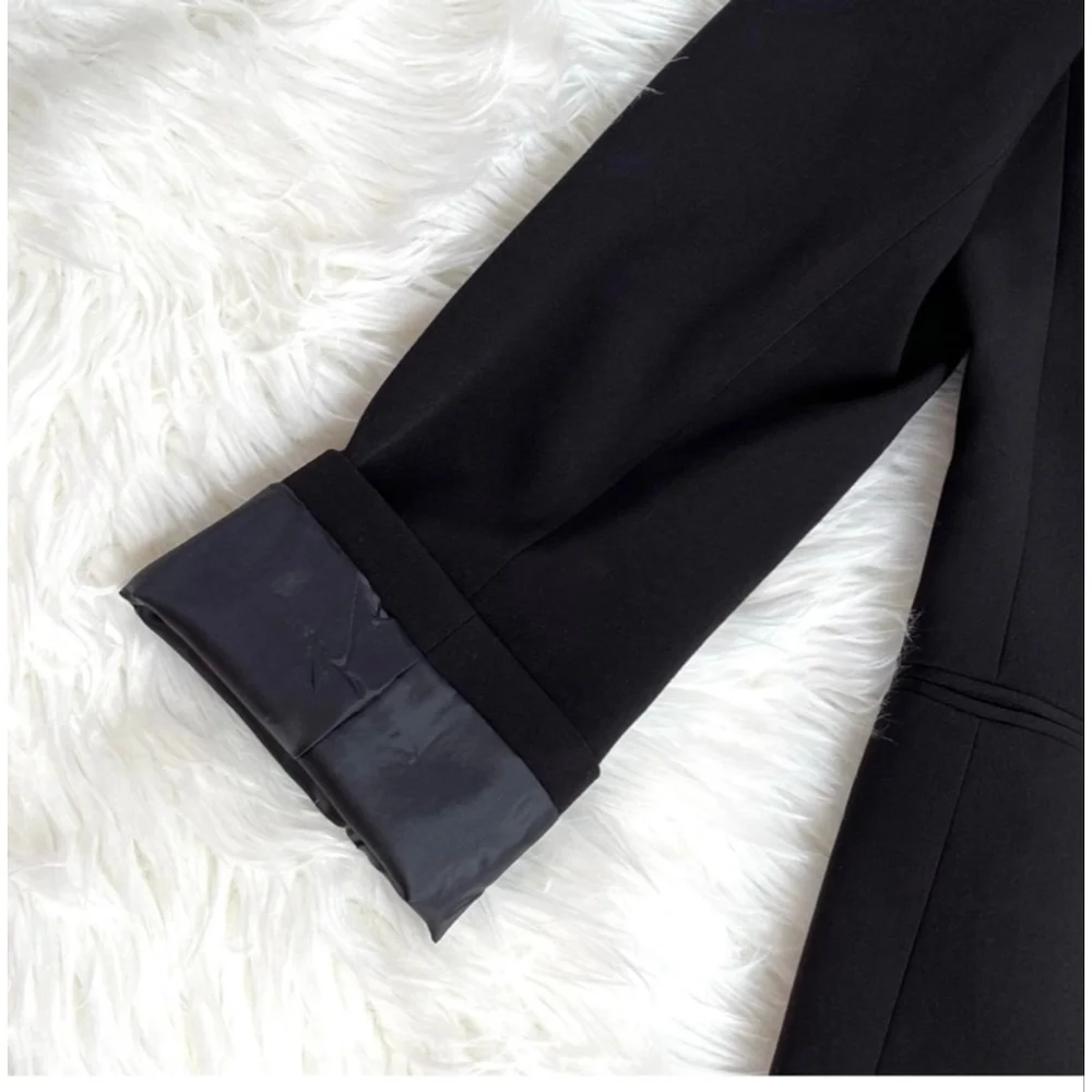 Calvin Klein Black Stretch Double Breasted Blazer NWT Size 10 Women’s - Picture 8 of 11